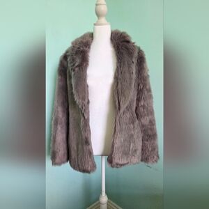 Forever 21 Gray Faux Fur Jacket